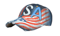 New USA Denim Painted Baseball Cap - sparklingselections