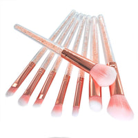 New Soft Crystal Makeup Brushes Set Highlighter 8pcs Brushes - sparklingselections