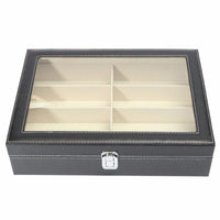 8 Grids Jewelry PU Leather Holder Portable Glasses Jewelry Box - sparklingselections