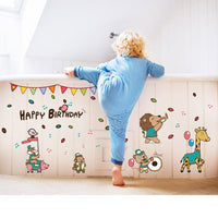 Kids Modern Style Happy Birthday Wall Decoration Stickers - sparklingselections