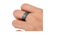 Black Titanium Band Brushed Wedding Stainless Steel Solid Ring,Size 8 - sparklingselections