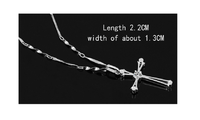 Zircon Silver Cross Pendant Necklace (Without Chain) - sparklingselections