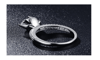 Platinum Plated Inlay Cubic Zirconia Promise Rings For Lovers (7) - sparklingselections