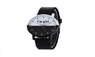 New Black And White Pattern PU Leather Band Quartz Wrist Watch
