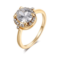 New Round Crystal Cubic Zirconia Ring For Women - sparklingselections
