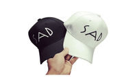 New Casual Letter "SAD" Embroidery Cotton Cap for Unisex - sparklingselections