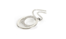 Rhinestone Chunky Silver Plated Stylish Double Circle Pendant Necklace