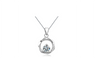 SIilver Plated Austrian Crystal CZ Stone Pendant Necklaces For Women