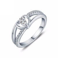 Women's Heart Rings with CZ Stones - sparklingselections