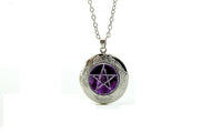 Purple Pentagram Wicca Pendant Necklace - sparklingselections