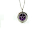 Purple Pentagram Wicca Pendant Necklace