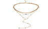 Three Layers Long Imitation Pearls Choker Necklace For Women