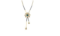 Fashion Metal Chain Flower Long Chain Tassels Necklace - sparklingselections