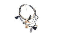 Multilayer Beads Feather Bohemian Choker Necklace - sparklingselections