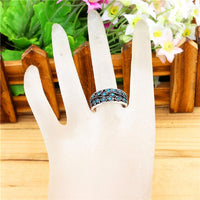 New Stylish Crystal Leaf Plant Rings For Women - sparklingselections