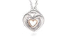 Crystal Rhinestone Heart Pendant Necklace For Women