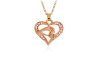 Rose Gold Hand Heart Necklace For Women - sparklingselections