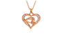 Rose Gold Hand Heart Necklace For Women