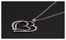 Rhinestone Hollow Out Heart Pendant Necklace For Women