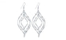 Matte Oval And Hollow Oval Shape Dangle Long Earrings For Women