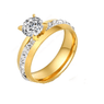 18K Gold Plated Cubic Zirconia Top Quality Ring For Women