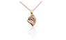 Double Rose Gold Plated Austrian Crystal Heart Shape Pendant Necklace Fashion Ladies Occasions Jewelry