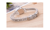 Stainless Steel Rhinestone Quartz Wrist Watch Fashion Beautiful Party Wedding Women Watches - sparklingselections