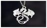 Love Vintage Silver Plated Dinosaur Necklace For Women