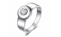 Round Fashion Stainless Steel Ring For Women