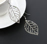 New Silver Plated Leaves Earrings Dangling Statement Earrings for Women Engagement Wedding Jewelry Gifts