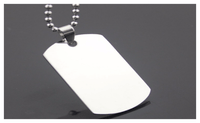 Mens Military Army Style 316L Stainless Steel Dog Tags Chain Pendant Necklace - sparklingselections