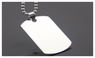 Military Army Style 316L Stainless Steel Dog Tags Pendant Necklace