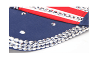 New American Flag Printed Rhinestone Cap - sparklingselections