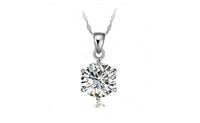 New Stylish 6 Claw Cubic Zirconia Pendant Necklace - sparklingselections