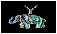 Vintage Retro Unique Elephant Pendant Exquisite Necklace - sparklingselections