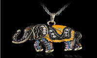 Vintage Retro Unique Elephant Pendant Exquisite Necklace - sparklingselections