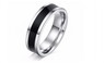 Black Polishing Cool Black Fashion Stainless Steel Ring For Women