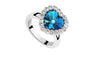 Heart Blue Sapphire Fashion Rings