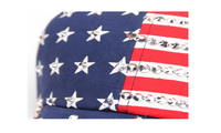 New American Flag Printed Rhinestone Cap - sparklingselections