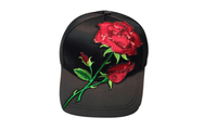 New Rose Applique Floral Baseball Unisex Cap - sparklingselections