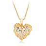 New Hollow Heart Cubic Pendant Necklace For Women