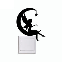 new stylish Moon Fairy Switch Wall Sticker - sparklingselections