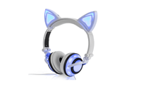 Foldable Flashing Glowing cat ear headphone - sparklingselections