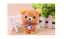 Kawaii 10CM Lover Bear Plush Dolls Key Chain Bag Pendant Charm Toy