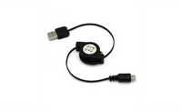 Universal Micro USB A to 2.0B Male Retractable Data Sync Charger Cable