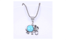 Fashion Sweater Turquoise All-Matched Elephant Design Pendant Necklace