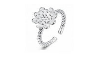 Silver Plated New Design Engagement Finger Ring for Women(8) - sparklingselections