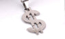 Stainless Steel Bead Chain Big Dollar Symbol Pendant Necklace