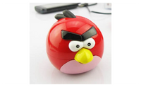 Red Cute Colorful Bird Portable Mini MP3 Player With Card Slot