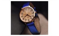 Stylish Blue Designed Women's Faux Leather Strap Analog Dress Wrist Watch - sparklingselections